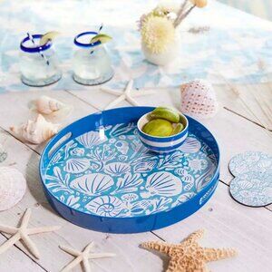 RockFlowerPaper - Sea Life 15 Inch Round Tray